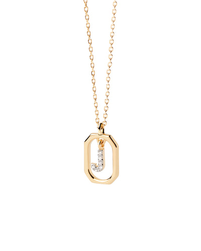 PDPDAOLA Mini Letter 'J' Necklace | Mocha Australia