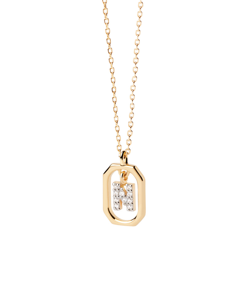 PDPAOLA Mini Letter N Necklace - Gold | Mocha Australia