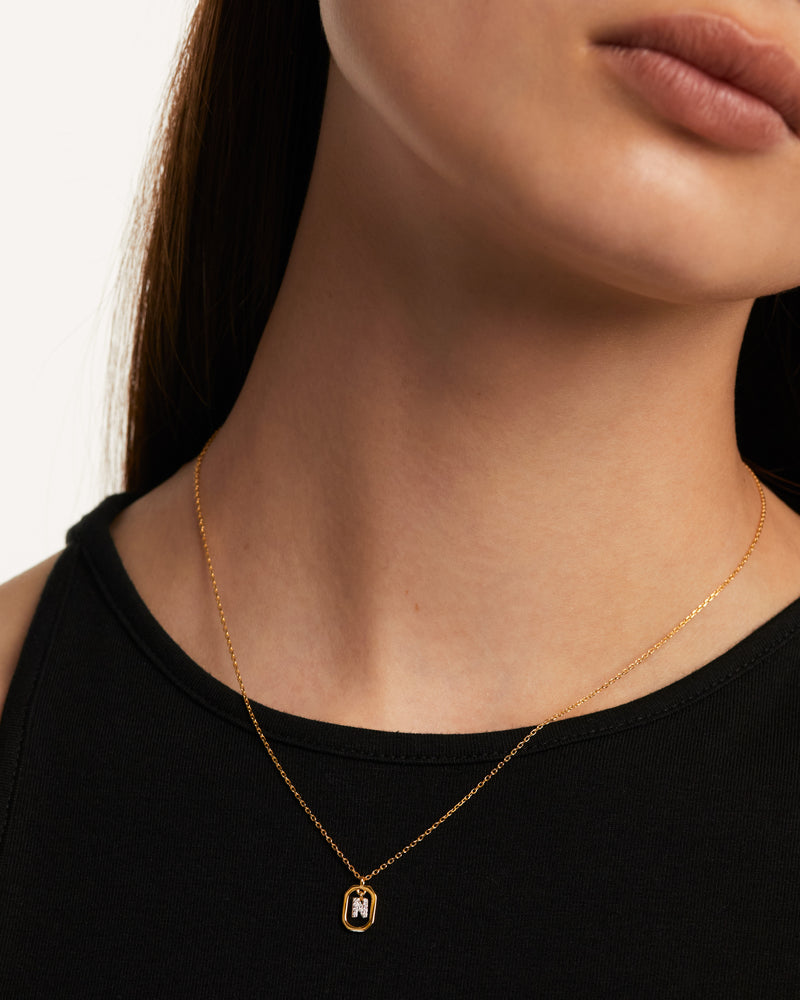 PDPAOLA Mini Letter N Necklace - Gold | Mocha Australia