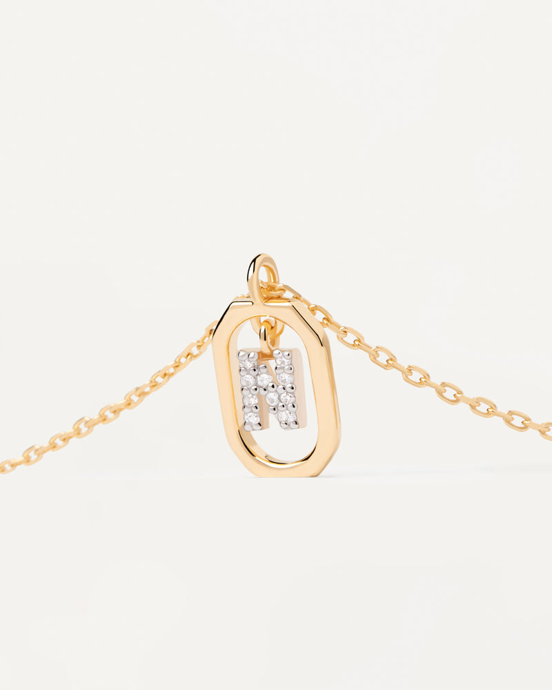 PDPAOLA Mini Letter N Necklace - Gold | Mocha Australia