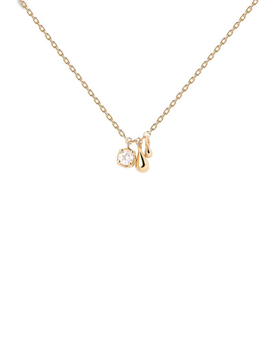PDPAOLA Water Necklace- Gold | Mocha Australia