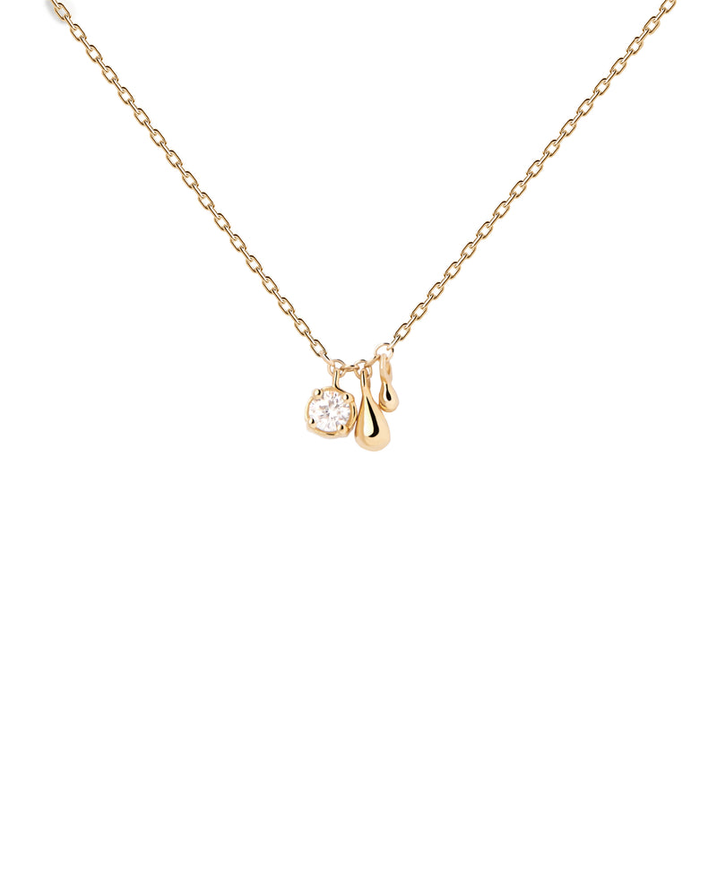 PDPAOLA Water Necklace- Gold | Mocha Australia