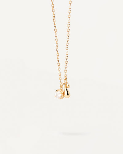 PDPAOLA Water Necklace- Gold | Mocha Australia