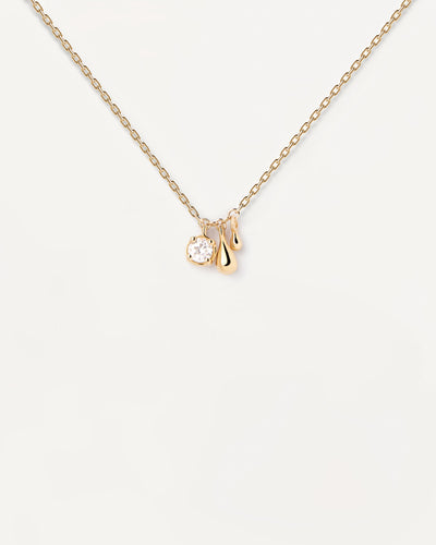 PDPAOLA Water Necklace- Gold | Mocha Australia