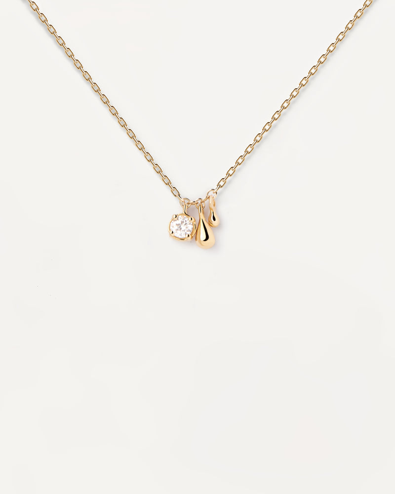 PDPAOLA Water Necklace- Gold | Mocha Australia