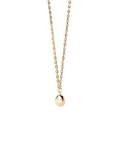PDPAOLA Sand Solitary Necklace - Gold | Mocha Australia