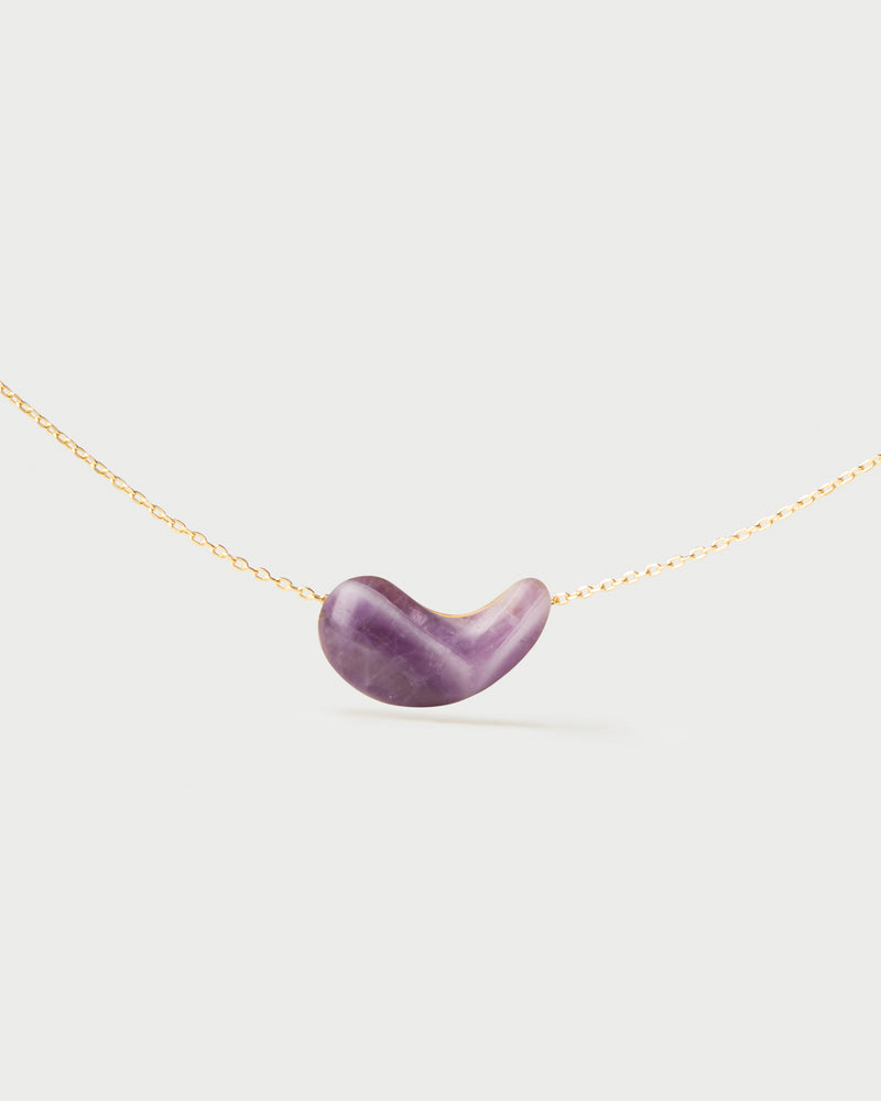 PDPAOLA Amethyst Aura Necklace - Gold | Mocha Australia