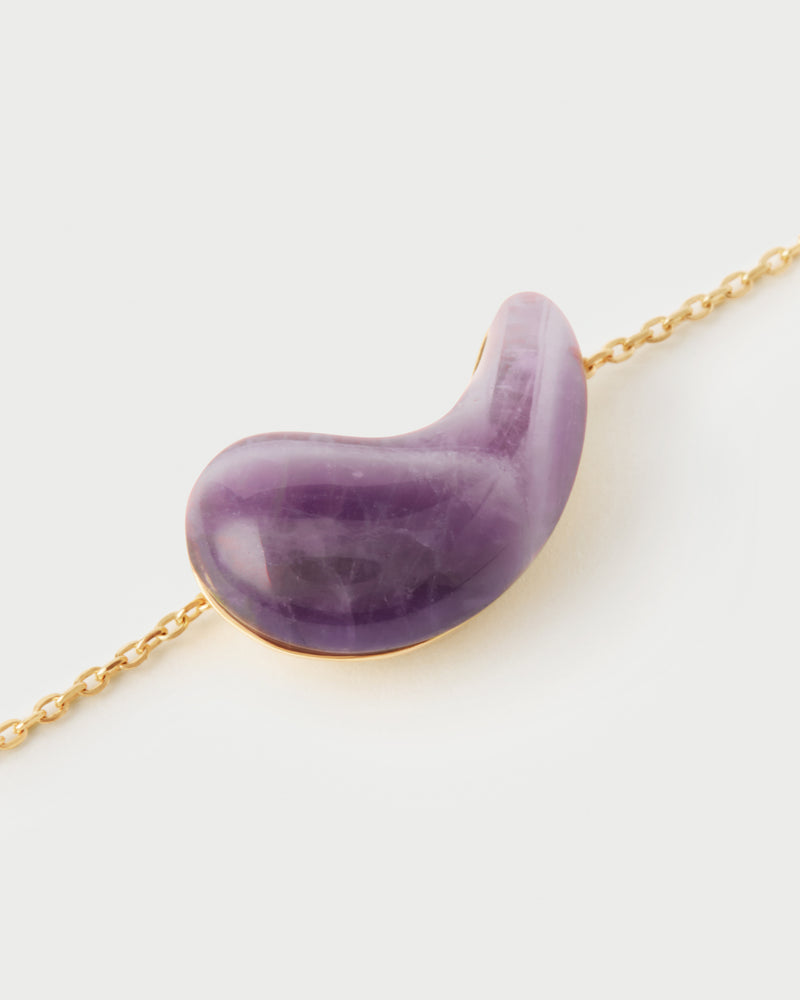PDPAOLA Amethyst Aura Necklace - Gold | Mocha Australia