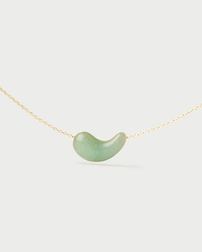 PDPAOLA Green Aventurine Aura Necklace - Gold | Mocha Australia