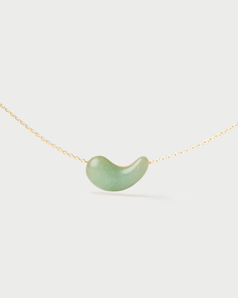 PDPAOLA Green Aventurine Aura Necklace - Gold | Mocha Australia