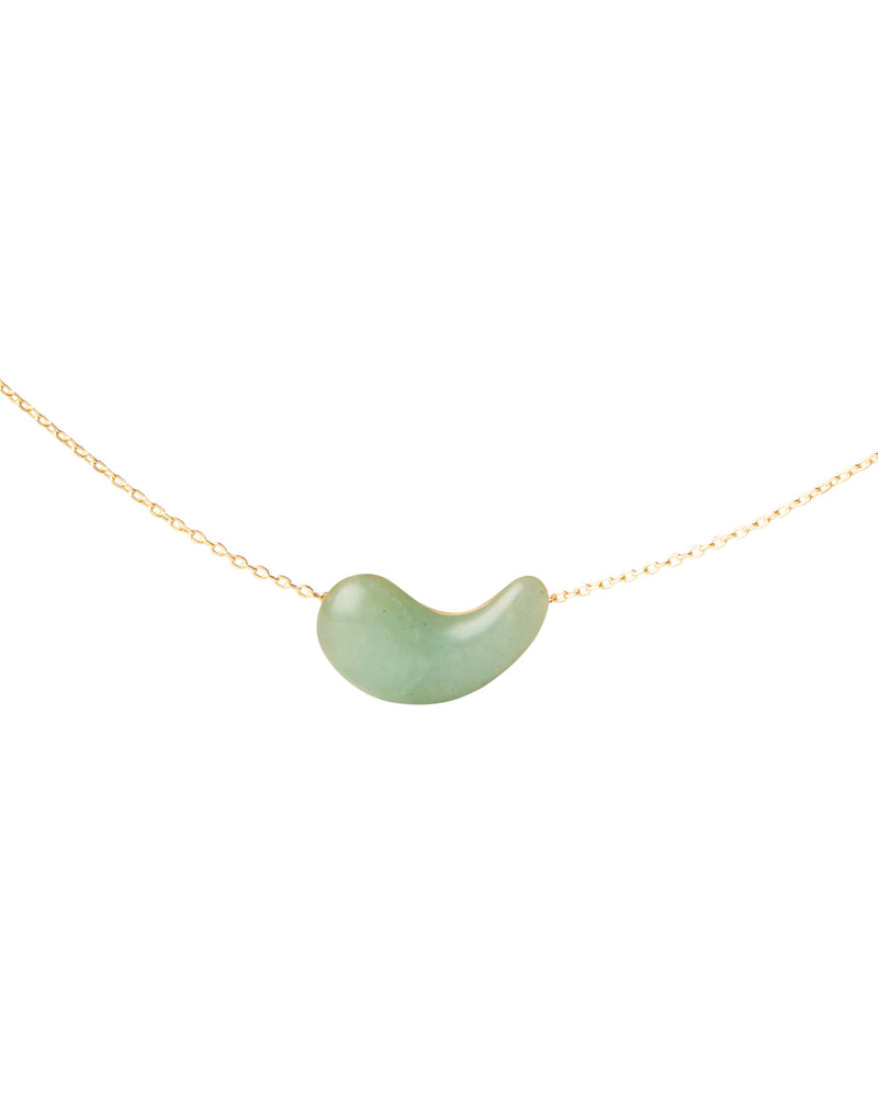 PDPAOLA Green Aventurine Aura Necklace - Gold | Mocha Australia