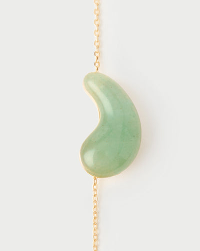 PDPAOLA Green Aventurine Aura Necklace - Gold | Mocha Australia