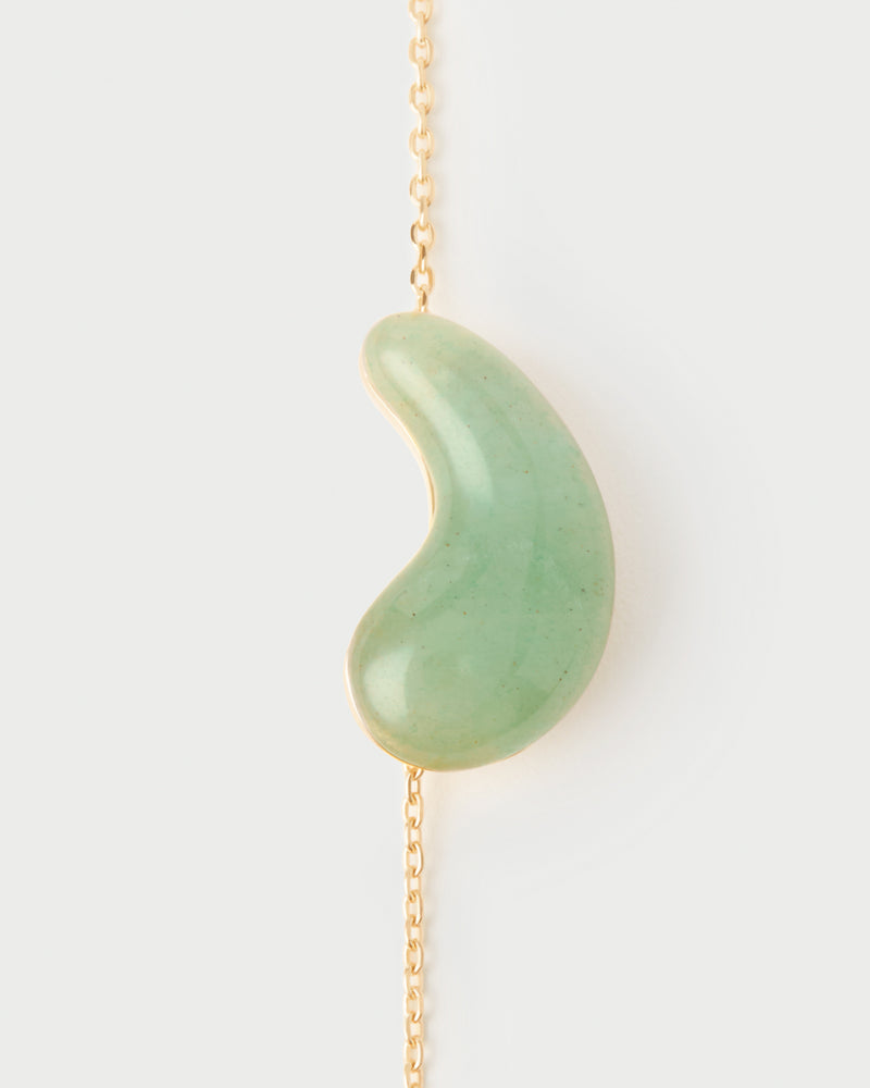 PDPAOLA Green Aventurine Aura Necklace - Gold | Mocha Australia