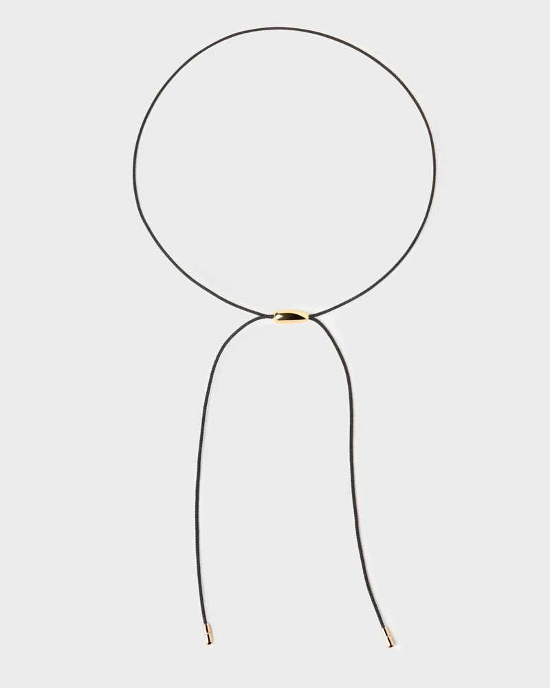 PDPAOLA Oslo Cord Necklace - Black