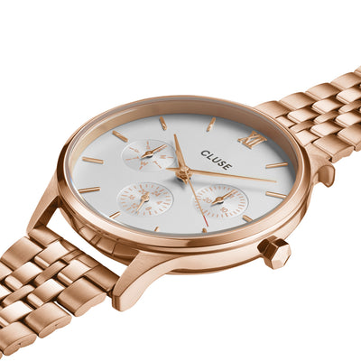 CLUSE Minuit Multifunction White - Rose Gold | Mocha Australia
