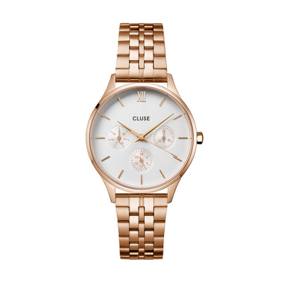 CLUSE Minuit Multifunction White - Rose Gold | Mocha Australia