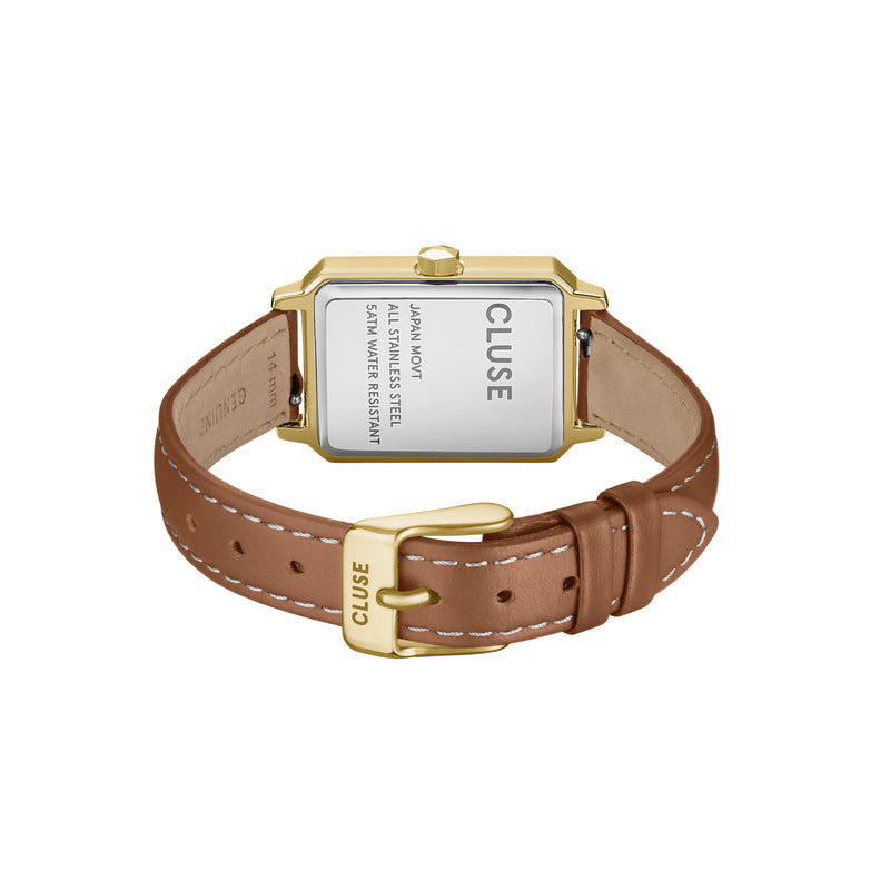 CLUSE Fluette Leather Nutshell Sand Texture  - White/Gold