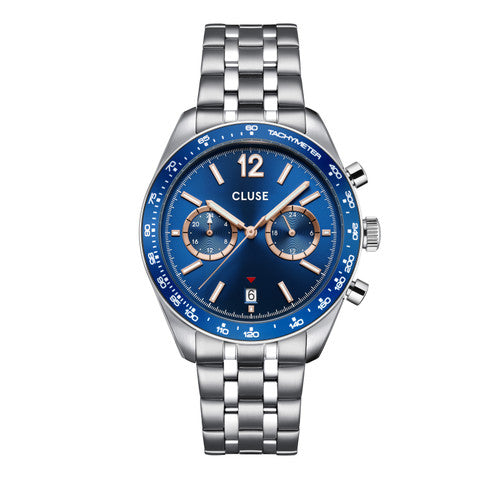 CLUSE Aravis Dual Timer - Blue/Steel