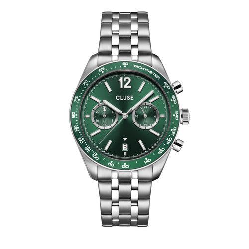 CLUSE Aravis Dual Timer - Green/Steel