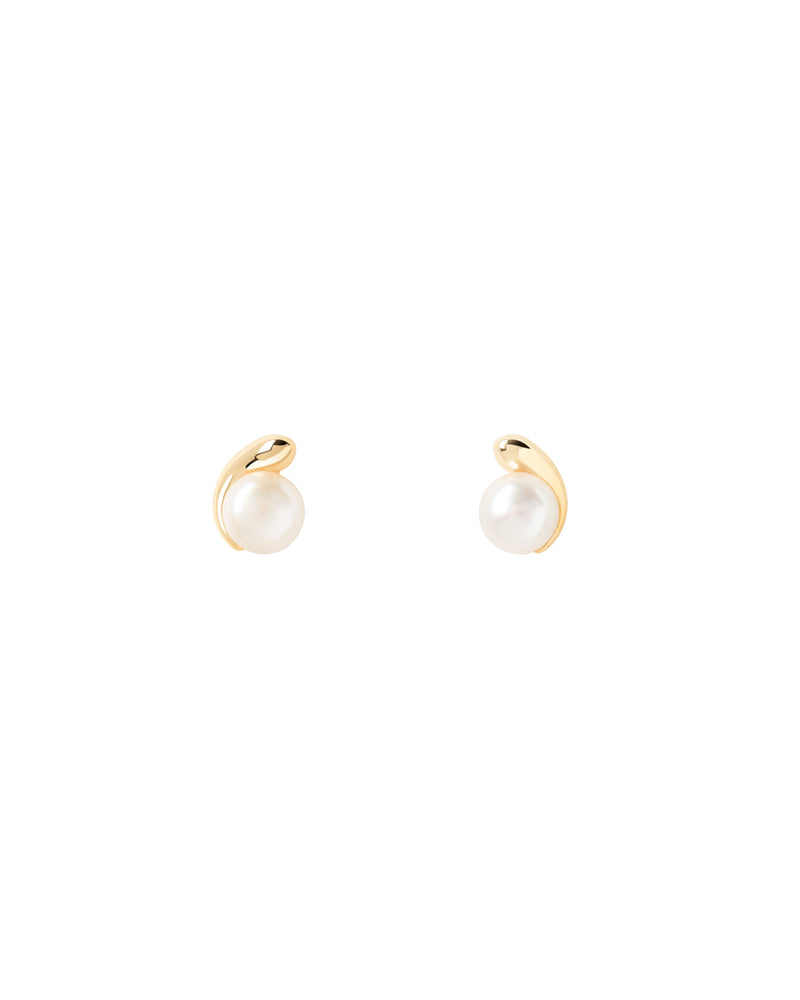 PDPAOLA La Perla Mini Stud Earrings - Gold