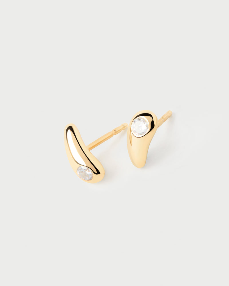 PDPAOLA Serena Stud Earrings - Gold