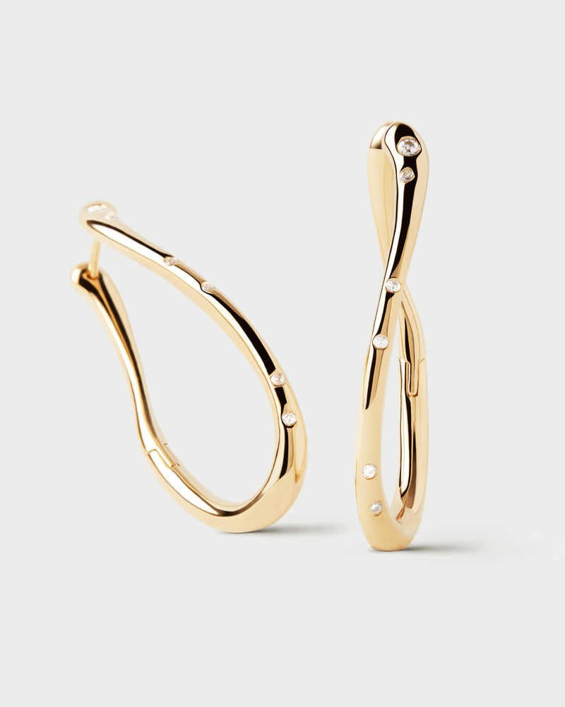 PDPAOLA Air Hoops - Gold | Mocha Australia
