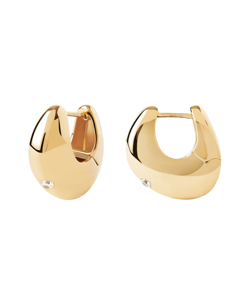 PDPAOLA Wave Hoops - Gold | Mocha Australia