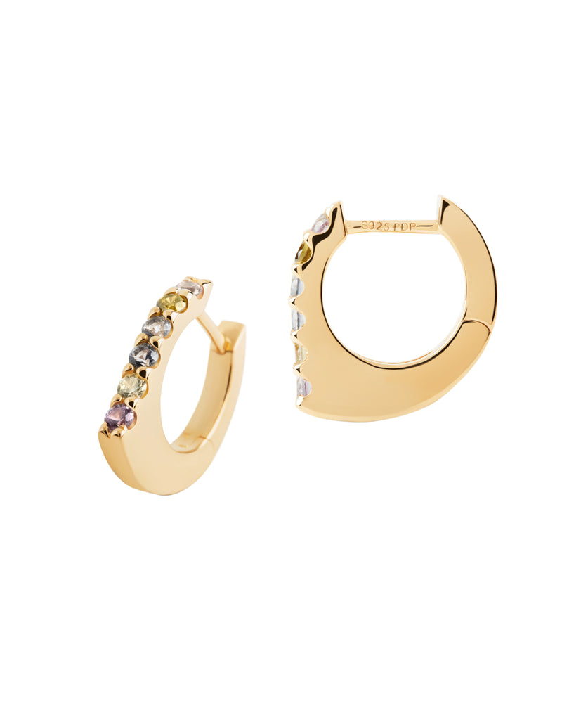 PDPAOLA Multicolor Oda Hoops - Gold