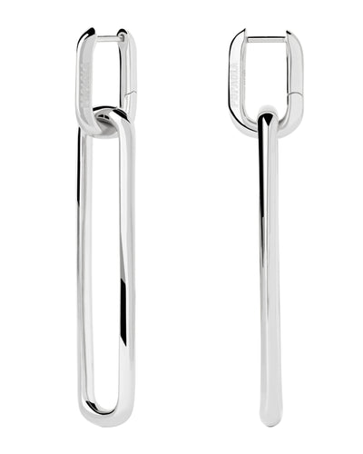 PDPAOLA Rodeo Drop Earrings - Silver | Mocha Australia