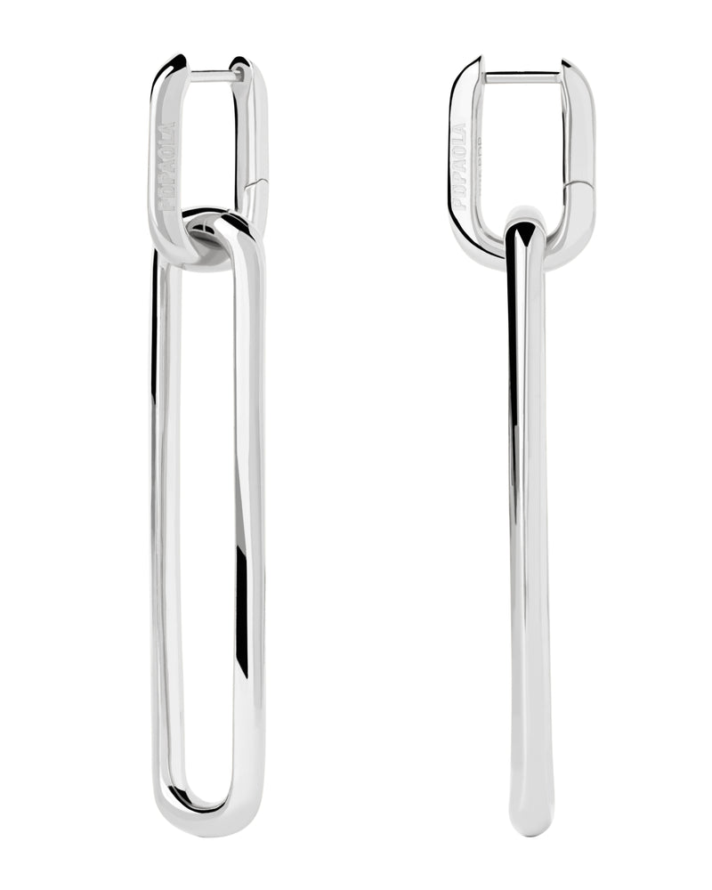 PDPAOLA Rodeo Drop Earrings - Silver | Mocha Australia