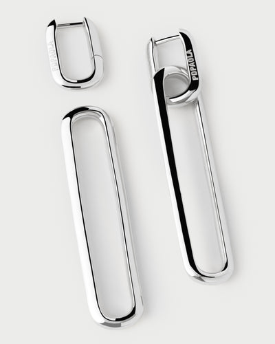 PDPAOLA Rodeo Drop Earrings - Silver | Mocha Australia