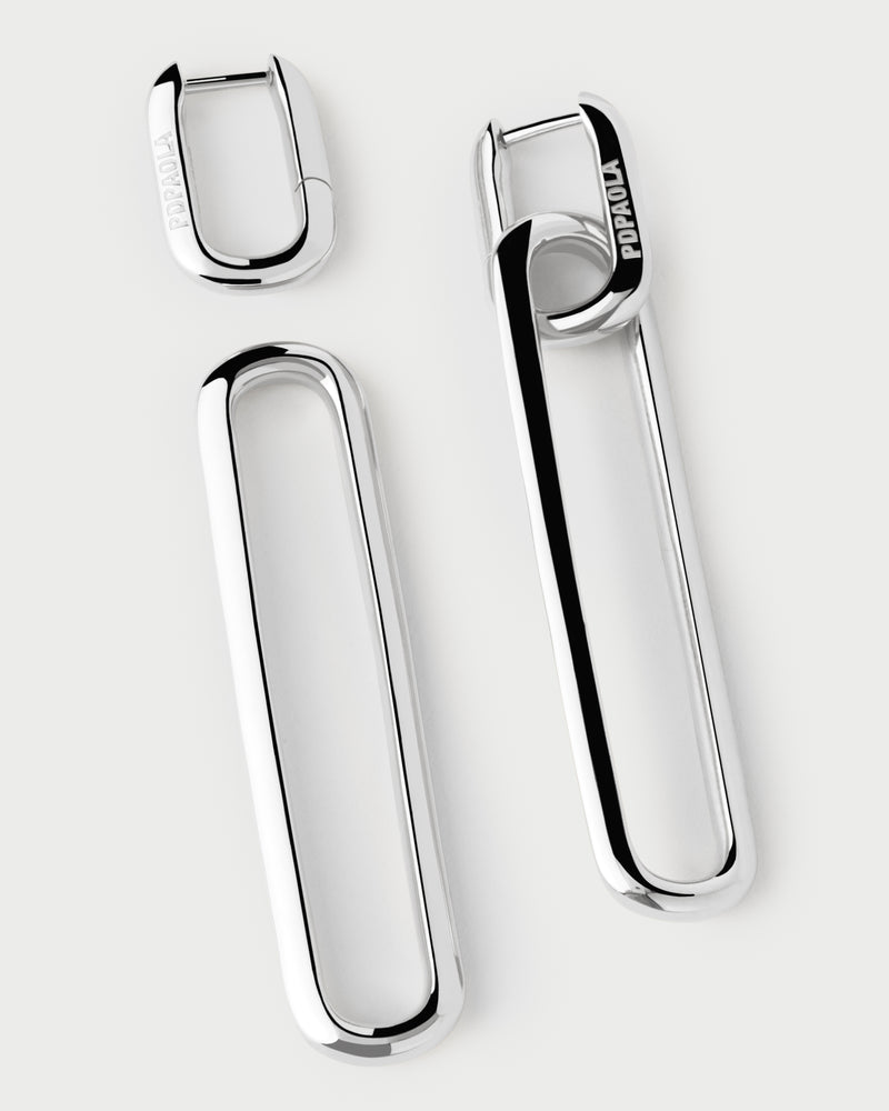 PDPAOLA Rodeo Drop Earrings - Silver | Mocha Australia