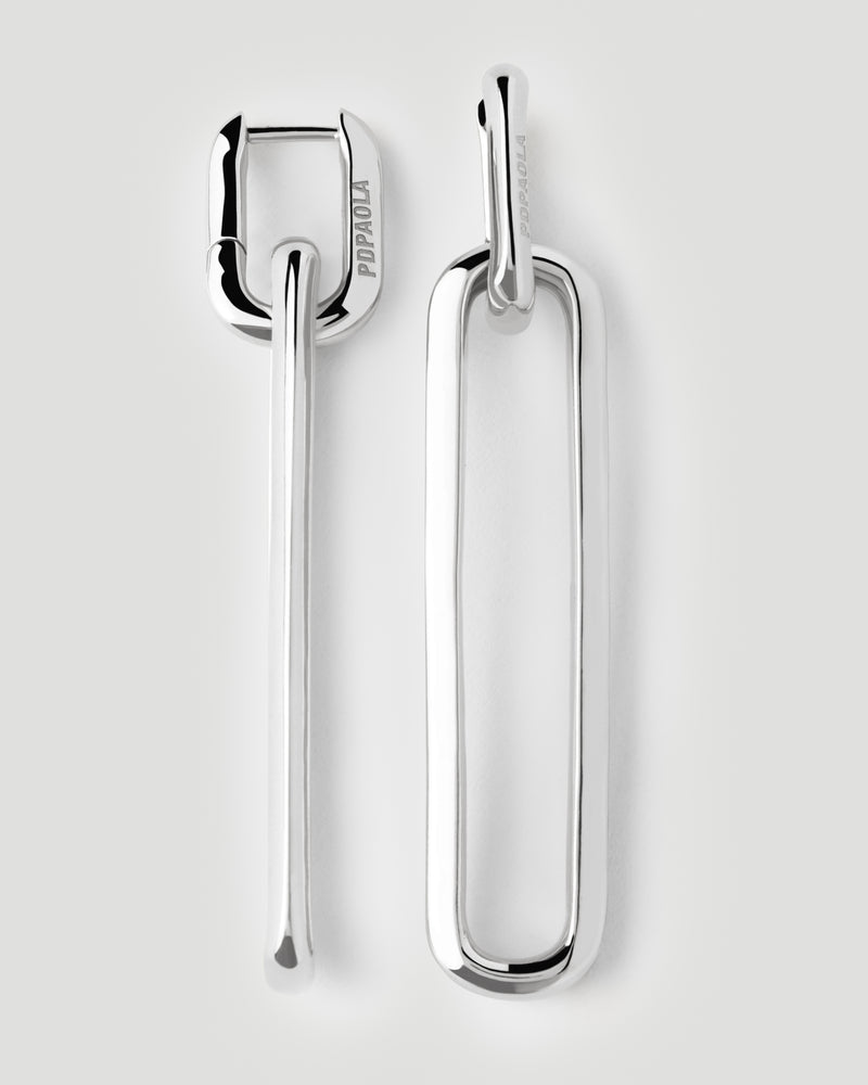 PDPAOLA Rodeo Drop Earrings - Silver | Mocha Australia