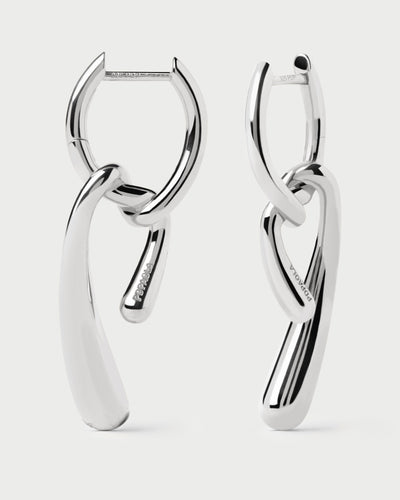 PDPAOLA Twist Hoops - Silver | Mocha Australia