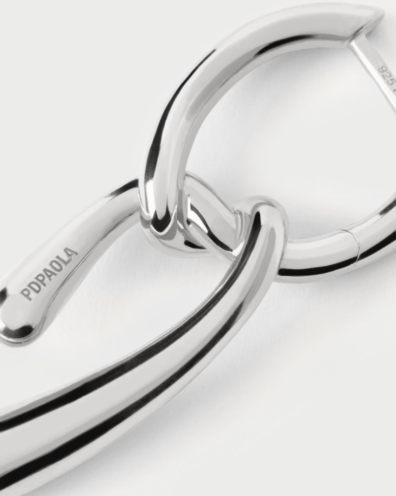 PDPAOLA Twist Hoops - Silver | Mocha Australia