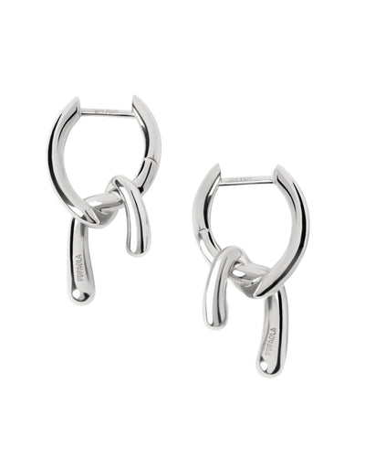PDPAOLA Mini Twist Hoops - Silver | Mocha Australia