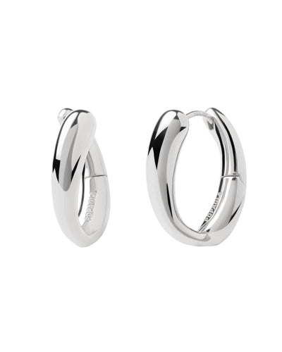 PDPAOLA Helix Hoop Earrings -  Silver | Mocha Australia