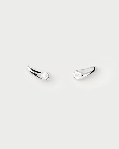 PDPAOLA Serena Stud Earrings - Silver | Mocha Australia
