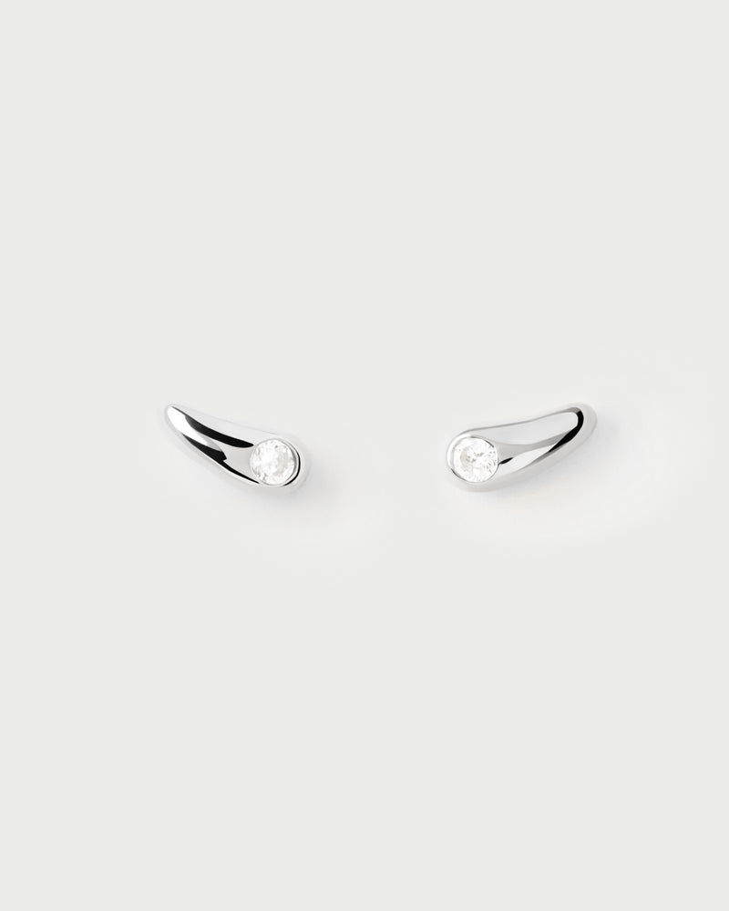 PDPAOLA Serena Stud Earrings - Silver | Mocha Australia