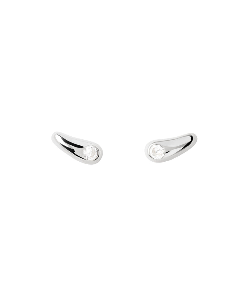 PDPAOLA Serena Stud Earrings - Silver | Mocha Australia