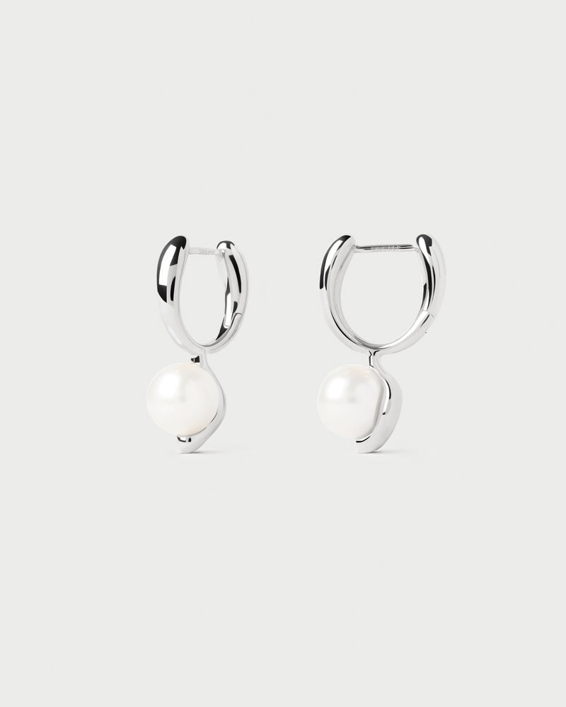 PDPAOLA La Perla Mini Hoop Earrings - Silver | Mocha Australia