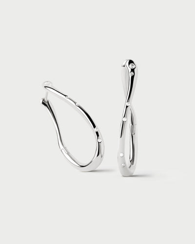PDPAOLA Air Hoops - Silver | Mocha Australia