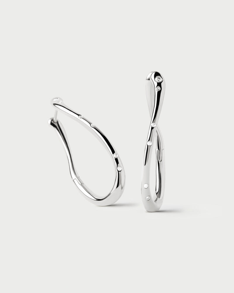 PDPAOLA Air Hoops - Silver | Mocha Australia