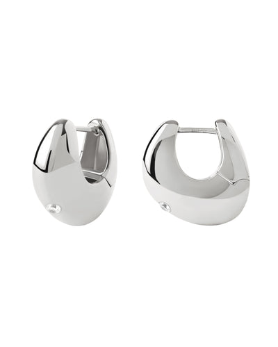 PDPAOLA Wave Hoops - Silver | Mocha Australia