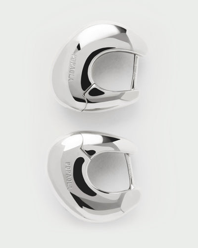 PDPAOLA Wave Hoops - Silver | Mocha Australia
