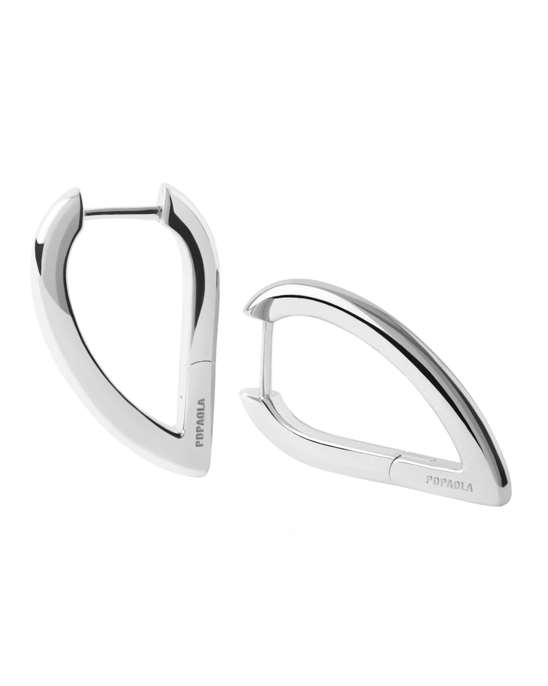 PDPAOLA Vento Mini Hoops - Silver