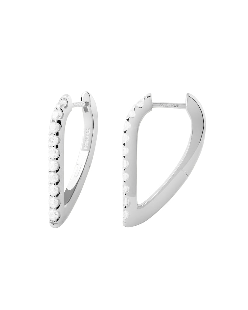 PDPAOLA Gloss Hoops - Silver