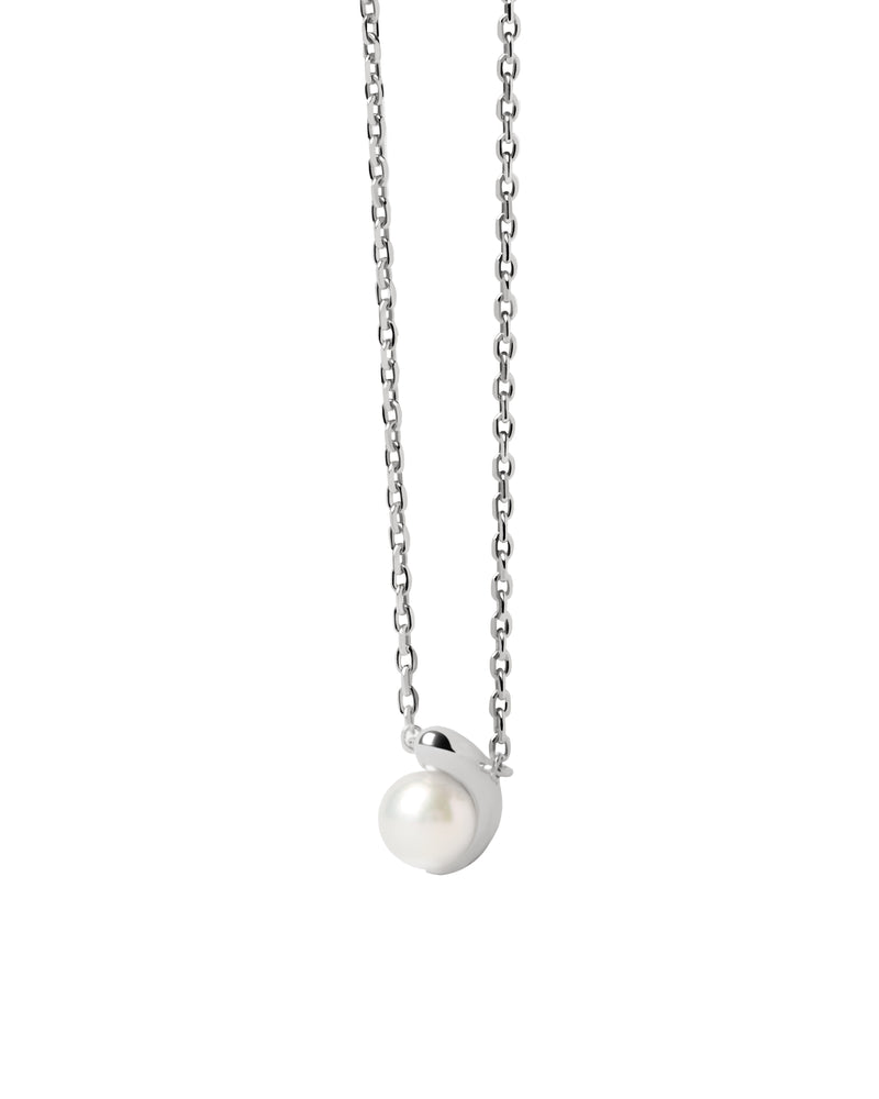 PDPAOLA La Perla Solitary Necklace - Silver | Mocha Australia