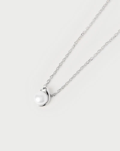 PDPAOLA La Perla Solitary Necklace - Silver | Mocha Australia