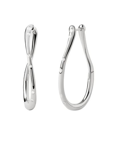 PDPAOLA Air Hoops - Silver | Mocha Australia